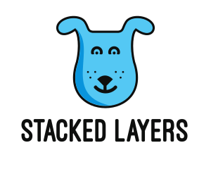 Blue Dog Cartoon logo design