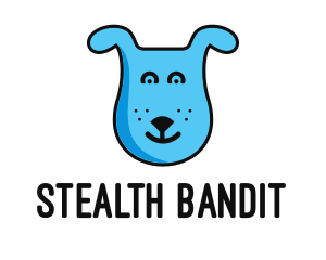 Blue Dog Cartoon logo design