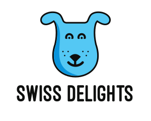 Blue Dog Cartoon logo design