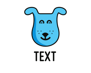 Blue Dog Cartoon logo design