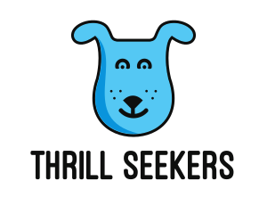 Blue Dog Cartoon logo design