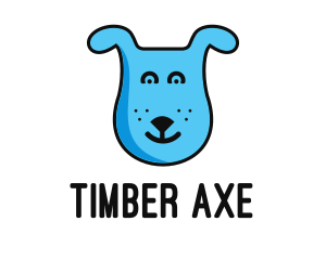 Blue Dog Cartoon logo design