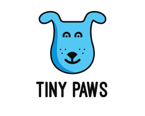 Blue Dog Cartoon logo design