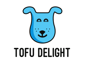 Blue Dog Cartoon logo design