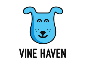 Blue Dog Cartoon logo design