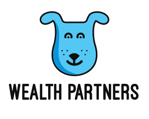 Blue Dog Cartoon logo design