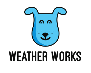 Blue Dog Cartoon logo design