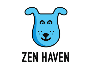 Blue Dog Cartoon logo design