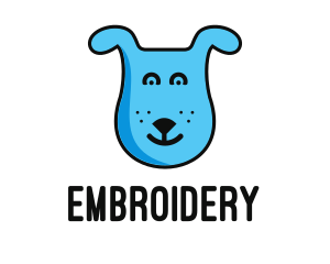 Blue Dog Cartoon logo design