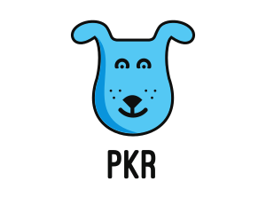 Blue Dog Cartoon logo design