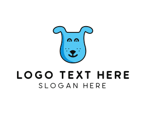 Blue Dog Cartoon logo design