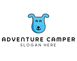 Blue Dog Cartoon logo design