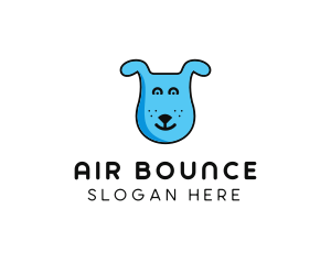 Blue Dog Cartoon logo design