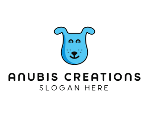 Blue Dog Cartoon logo design