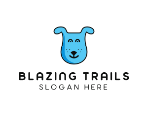 Blue Dog Cartoon logo design