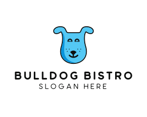 Blue Dog Cartoon logo design