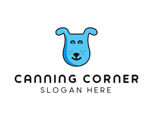 Blue Dog Cartoon logo design