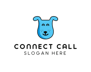 Blue Dog Cartoon logo design