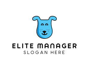 Blue Dog Cartoon logo design