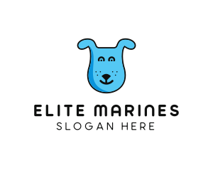 Blue Dog Cartoon logo design