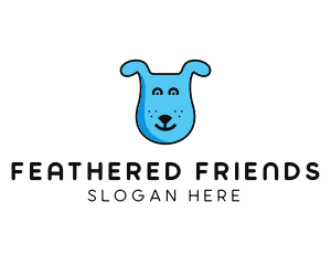 Blue Dog Cartoon logo design