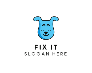 Blue Dog Cartoon logo design