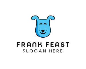 Blue Dog Cartoon logo design