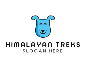 Blue Dog Cartoon logo design