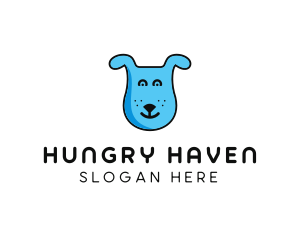 Blue Dog Cartoon logo design