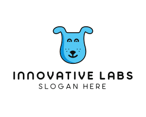 Blue Dog Cartoon logo design