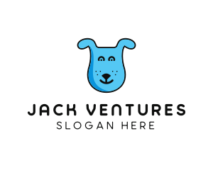 Blue Dog Cartoon logo design