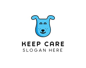 Blue Dog Cartoon logo design