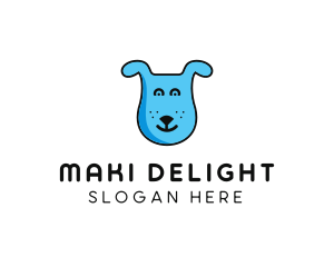 Blue Dog Cartoon logo design