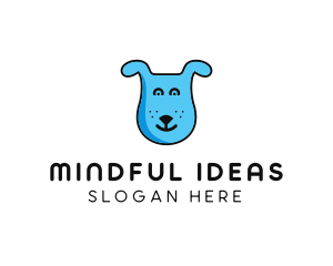 Blue Dog Cartoon logo design