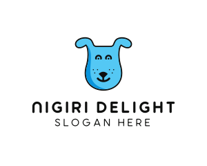 Blue Dog Cartoon logo design