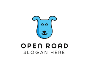 Blue Dog Cartoon logo design