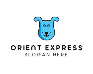 Blue Dog Cartoon logo design