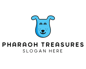 Blue Dog Cartoon logo design