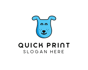 Blue Dog Cartoon logo design