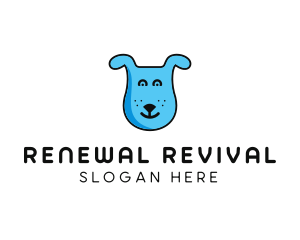 Blue Dog Cartoon logo design