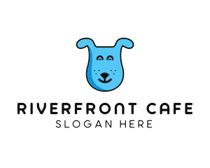 Blue Dog Cartoon logo design