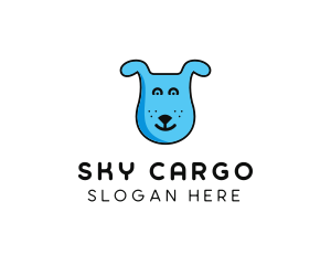 Blue Dog Cartoon logo design