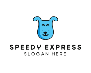 Blue Dog Cartoon logo design