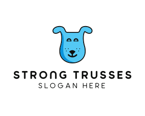 Blue Dog Cartoon logo design