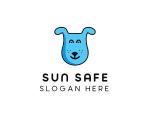 Blue Dog Cartoon logo design