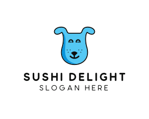 Blue Dog Cartoon logo design