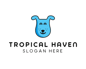 Blue Dog Cartoon logo design