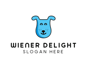 Blue Dog Cartoon logo design