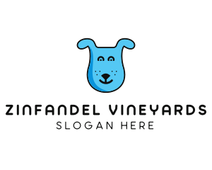 Blue Dog Cartoon logo design