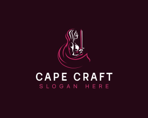 Cape - Woman Sword Warrior logo design